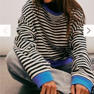 We The Free - Classic Striped Oversized Crewneck XL